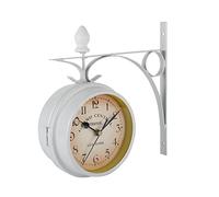 Xiuganpo Horloges Murales Rétro, Art Vintage en Fer Double Face, Mouvement Silencieux pour la Décoration de la Maison, Salon, Chambre à Coucher, Cuisine, Matériau écologique Non Toxique