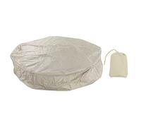 Xiuganpo Housse Ronde pour Bain à Remous 190 en Polyester Enduit Argenté | Polyester Enduit, Imperméable pour Usage Extérieur, Protecteur de Spa, Compatibilité avec Baignoire et Source Chaude,