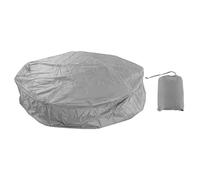 Xiuganpo Housse Ronde pour Bain à Remous 190 en Polyester Enduit Argenté | Polyester Enduit, Imperméable pour Usage Extérieur, Protecteur de Spa, Compatibilité avec Baignoire et Source Chaude,