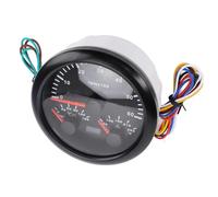 Xiuganpo Installation Facile Tachymètre électrique 3 en 1 Pression D'huile Jauge de Température de L'eau : Restez informé des Signes Vitaux de Votre Véhicule (Cadran noir Lunette noire)