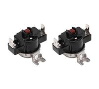 Xiuganpo Interrupteur de Commande Thermique 25 A 250 V pour Thermostat - Excellente Performance - Sèche-linge, Climatiseur, Chauffe-eau - 2 Pièces (80℃)