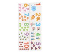Xiuganpo Jeu de Bâtonnets de Comptage Mathématiques avec Cartes | Jeu de mathématiques avec tiges de comptage en bois, reconnaissance des couleurs, pratique du calcul, activité