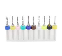 Xiuganpo Jeu de Micro-forets en Carbure cémenté, Paquet de 10 Outils de Haute Précision pour les Tâches de Perçage de PCB 1.2-2.1mm