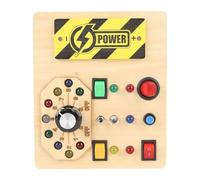 Xiuganpo Jouet éducatif de Planche Sensorielle en Bois, Jouet Sensoriel de Circuit imprimé en Bois, Planche d'activités d'apprentissage Précoce avec Interrupteur de Lumière LED, Idéal pour Les