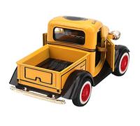 Xiuganpo Jouet moulé sous Pression de Modèle de Camionnette Technicolor Durable avec des Pneus Souples Jouets de Véhicule de Voiture de Lumière Sonore pour Les Enfants Rouge (Yellow)