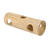 Xiuganpo Jouet Tube en Bambou Naturel pour Hamster avec Trous de Visualisation pour Petits Animaux, Jouets à Mâcher pour Grincer des Dents, Tunnel de Jeu pour Gerbilles, Cachette pour s'amuser avec