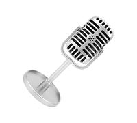Xiuganpo Karaoke -prop -mikrops, Accessoire Classique Créatif à la Mode microphone Plastique Lumière Portable pour Photographie props pour Décoration de Cadeaux (SILVER)