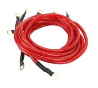 Xiuganpo Kit de Câbles de Mise à la Terre Automobile pour une efficacité Améliorée, 5 Pièces en Aluminium plaqué Cuivre pour Voitures Camions SUV (rouge)