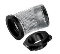 Xiuganpo Kit de Connecteur D'aération de Sèche-linge, Couplage Magnétique D'aération de Sèche-linge en Alliage D'aluminium avec Pince en Acier Inoxydable, étanchéité à L'air de qualité