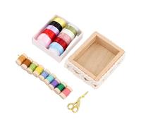 Xiuganpo Kit de Couture Miniature avec Bobines en Bois pour Décor de