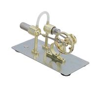 Xiuganpo Kit de Moteur Stirling Facile à Assembler, Modèle 16 Cylindres pour Démonstrations éducatives et Projets Scientifiques en Métal