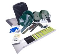 Xiuganpo Kit de Panoramique en Or Portable, Boîte d'écluse Pliante 50 Pouces, 27pcs Kit de Prospection Classificateur Scorcel Spory Sac Fials for Adult Rivers