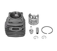 Xiuganpo Kit de Piston de Cylindre de Tronçonneuse, Kit de Remplacement en Alliage d'aluminium et de Silicium de 54 Mm de Haut, Jeu de Pistons avec Goupille d'anneaux pour Tronçonneuses 288XP 181