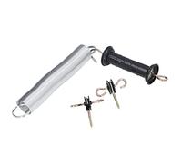 Xiuganpo Kit de Portail de Clôture électrique, Accessoire à Ressort Premium de 5m avec Poignée, Clous Isolés pour le Bétail