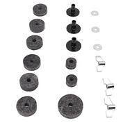 Xiuganpo Kit de Remplacement de Rondelles de Cymbale de Tambour Accessoires Indispensables de Batteur pour les Performances de Tambour et de Cymbale en Plastique et en Métal (GRAY)