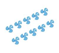 Xiuganpo Kit D'hélice Rotative ABS à 3 Pales de 50mm, Accessoires de Modèle de Voiture, Hélices de Remplacement de 10 Pièces (Blue)
