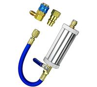 Xiuganpo Kit D'injecteur de Colorant D' AC, Outil D'injection D' Durable et Polyvalent pour Systèmes de Climatisation Automobile, Aluminium de 2 Oz