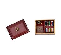 Xiuganpo Kit D'outils de Modèle de Boîte à Couture Miniature pour Accessoires de Maison de Poupée 1/12, Conception Durable et Légère, Matériau pour la Décoration de Maison de Poupée