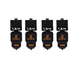 Xiuganpo Kit Hotend pour Imprimante 3D, 4 Pièces, Kit de Buses en Acier trempé Haute Température 500 650C, Manchon en Silicone Plug and Play Modulaire Compact Hotend avec Buses 0,2 0,4 0,6 0,8 Mm pour