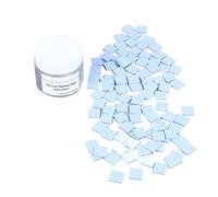 Xiuganpo Le Film Thermique Isolant en Silicone Favorise Un Transfert de Chaleur Maximal, 100 Pièces Tapis Conducteur Thermique Bleu pour Jeu de Puces IC LED Dip SMD