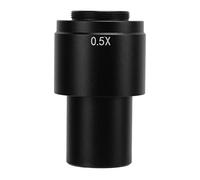 Xiuganpo Lentille de Microscope, Diamètre 28 Mm, Monture C, Alliage (0.5X) | Objectif de Caméra de Microscope, Support D'Oculaire de Microscope pour Oculaire de Caméra de Microscope Industriel 10A 0,7