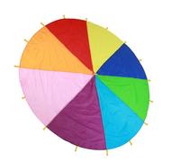 Xiuganpo Les Enfants Jouent au Parachute Arc-en-Ciel, Exercice de Jeu en Plein Air Durable pour Les Enfants de la Maternelle, Matériau en Tissu Oxford (3 mètres/9,84 Pieds)