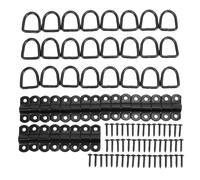 Xiuganpo Lot de 24 Crochets d'ancrage D'arrimage en D, Support de Charge de 2 400 LB, Crochets D'arrimage Robustes de 1/4 Po, Anneaux D'ancre de Remorque Polyvalents po