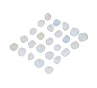 Xiuganpo Lot de 25 Pierres Runiques Naturelles Gravées pour la Méditation Divinatoire, Lettrage d'esprit Paisible pour Les Amis, la Famille, Cadeau (Opale)