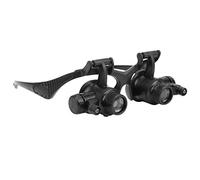 Xiuganpo Loupe de Bijoux avec 2 Lumières LED + 8 Lentilles Interchangeables, Loupe Bandeau 10X 15X 20X 25X pour la Réparation de Bijoux/montres