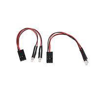 Xiuganpo Lumière LED de Voiture RC, 2pcs 1/24 RC LED LUMIÈRE BLANC LEIL 110 Mm Longueur Simulation Accessoires pour Axial SCX24