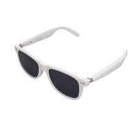 Xiuganpo Lunettes de Soleil Intelligentes AI, Verres Transparents, Appels Musicaux sans Fil, Traduction Multilingue, Lunettes à Monture Blanche Pratiques pour la Communication Internationale