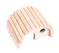 Xiuganpo Maison en Bois Robuste pour Hamsters et Gerbilles | Bois de cèdre fabriqué à la main, conception multifonctionnelle pour se reposer et améliorer la vie des animaux de compagnie