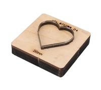 Xiuganpo Matrice de Poinçonnage en Cuir en Forme de Cœur en Acier à Haute Teneur en Carbone pour L'artisanat, Facile à Utiliser, Base en Bois épaisse, Idéale pour Couper le Cuir