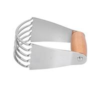 Xiuganpo Mélangeur de Pâte Professionnel en Acier Inoxydable pour la Cuisson, pâte Robuste pour Croûtes Moelleuses, Poignée Confortable pour Fournitures de Cuisine (Couleur du bois)