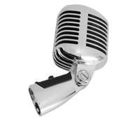 Xiuganpo Microphone Filaire Vintage Professionnel, Microphone Vocal Dynamique Rétro allié de Zinc avec Un Rack Rotatif Auto-Tension pour Le Chant, Le karaoké et la Scène, Comprend Le