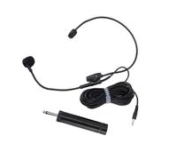 Xiuganpo Microphone pour Casque, Interface 3,5 Mm, Câble de 1,2 M, Microphone Filaire Flexible à Perche Réglable, monté sur Tête avec Adaptateur Amplificateur Vocal pour Présentations, Chant et