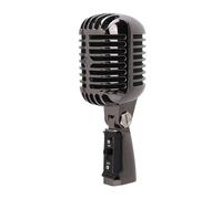 Xiuganpo Microphone Vocal Dynamique Rétro Classique, Microphone Cardioïde en Alliage de Zinc Old School Vintage Metal METRIOD Mic Cardioïde pour Le Jeu de Rôles de Fête, Mic