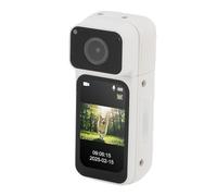 Xiuganpo Mini Caméra pour Le Corps, Caméra Portable 2,7k avec Longe Magnétique, Objectif Rotatif à 180 °, Enregistrement Audio Ramètre d'action de Taille du Pouce pour Extérieur (White)