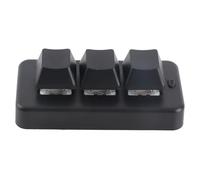 Xiuganpo Mini Clavier Mécanique Macro rétroéclairé RVB à 3 Touches de Précision pour Ordinateur, Clavier OSU Programmable Plug and Play pour Type D'ordinateur Universel, Matériau ABS Durable (Black)