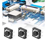 Xiuganpo Mini Interrupteur Tactile, Bouton Poussoir momentané de 100 Pièces pour les Projets de Circuits Imprimés de Bricolage, Taille Compacte pour les Amateurs D'électronique