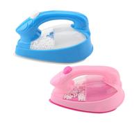 Xiuganpo Mini Jouet en Fer électrique Rose, Fer à Repasser en Plastique Sûr pour Enfants, pour Faire Semblant de Jouer aux Tâches Ménagères, Jouet de Meubles pour Enfants D'interaction Parent-Enfant