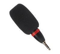 Xiuganpo Mini Microphone Haute sensibilité pour Interview Vocale, Diffusion Mobile en Direct, Conception en Métal Durable, Omnidirectionnel, Prise Jack 3,5 Mm, Noir, 1 unité