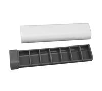 Xiuganpo Mini Organisateur de 7 Jours, Boîte Portable avec Compartiments pour Suppléments Vitaminiques, Taille Pratique pour un Mode de Vie Sain, Matériau ABS (Blanc Gris)
