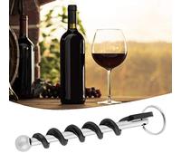 Xiuganpo Mini Ouvre-bouteille de Vin Ergonomique en Acier Inoxydable, Porte-clés, Outil à Vin Léger et Pratique pour le Camping ou les Voyages 2,4 * 0,4 * 0, Pouces 1 unité