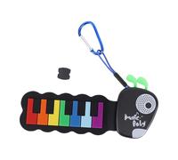 Xiuganpo Mini Piano à Doigts, Conception Portable Pliable en Silicone avec Clavier Pliable à Batterie Intégrée, Piano électronique Portable avec Accessoire Porte-clés pour Enfants Adultes Débutants