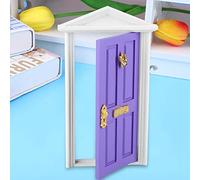 Xiuganpo Mini Porte de Maison de Poupée Colorée pour la Décoration et Le Jeu de la Maison de Poupée, Matériaux Sûrs et Non Toxiques, pour Stimuler L'imagination des Enfants, Modèle de Jouet (Violet)