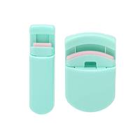 Xiuganpo Mini Recourbe-cils Grand Angle Précis, Conception Ergonomique pour Femmes avec Coussinet en Silicone de Remplacement, Recourbe-cils Portable pour les Retouches de Maquillage (GREEN)