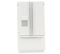 Xiuganpo Mini Réfrigérateur en Bois, Modèle de Simulation écologique, Meubles de Poupée, Décor pour Maison de Poupée, Chambre d'enfants (White)