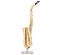 Xiuganpo Mini Saxophone Ornement Laiton pour Decoration Maison 19cm,