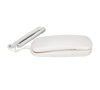 Xiuganpo Mini Téléphone Mural Filaire Peu Encombrant avec Fonction Muet pour Hôtels et Bureaux, Matériau ABS Blanc